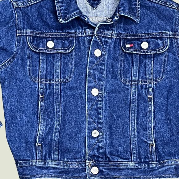Vintage Tommy Hilfiger Girl's Jean Jacket Size 7 - Picture 4 of 13